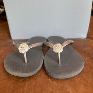 Swarovski Havaiana Collab Flip Flops Size 5-6